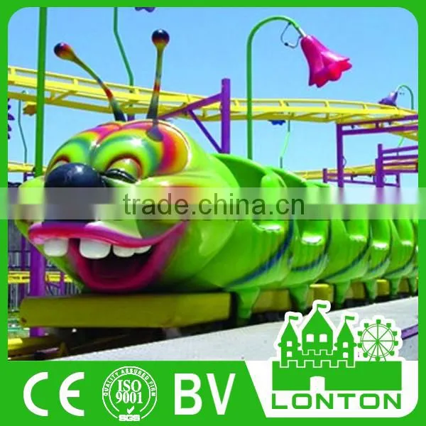 Used Roller Coaster Rides For Sale In China Children Caterpillar Train With Track photo-4