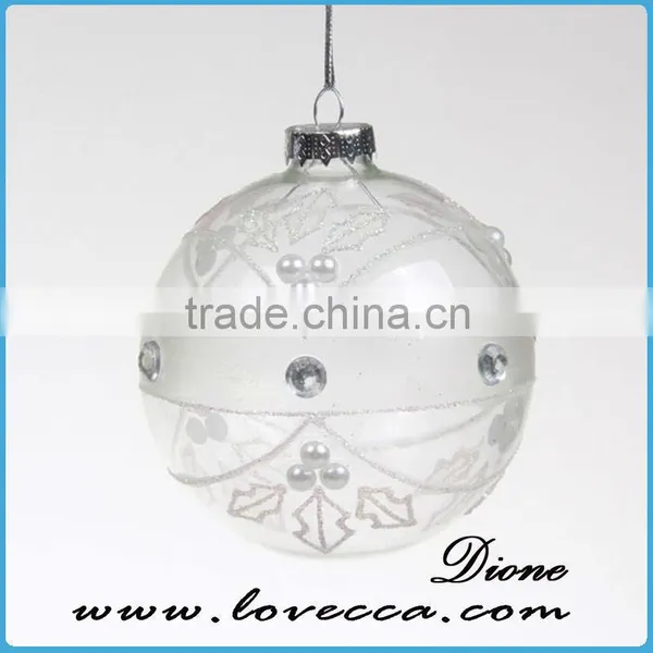 Shine--blown Glass Christmas Ornament Crafts Transparent Xmas Glass Ball photo-4