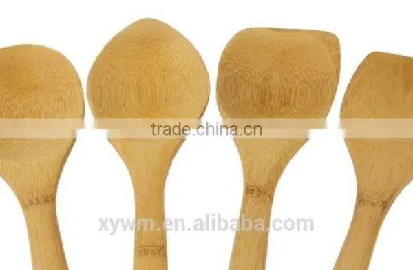 Light Bamboo Kitchen Utensil With Color Handles photo-3