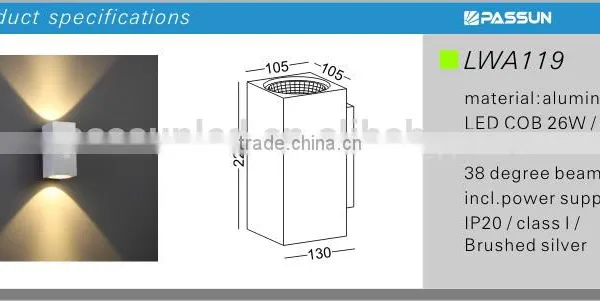 Hot Selling High Bright 2*13w 2600lm Led Surface Wall Light for Hotel/ Gallery/ Retaurant photo-2