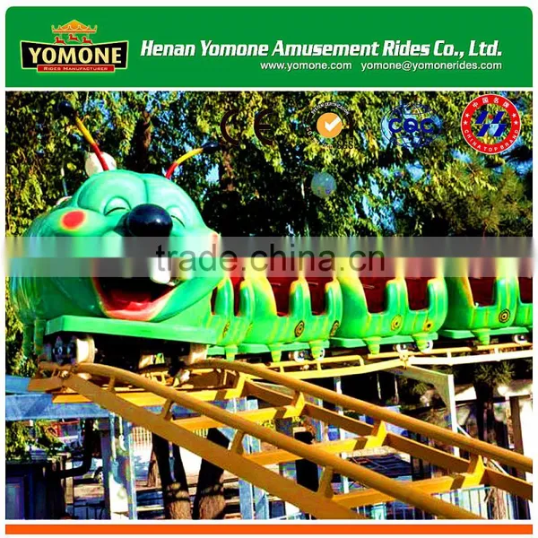 2016 Popular Amusement Park Outdoor Games Rides Caterpillar Roller Coaster With Track Train for Sale photo-3
