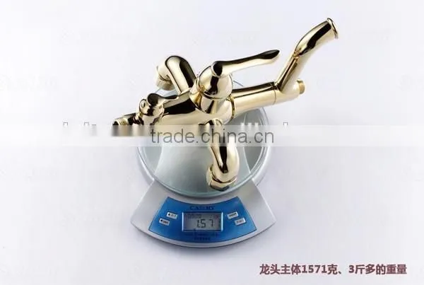 Golden Colour Classic Brass Shower Faucet ,Golden Rain Shower Set, Golden Shower Mixer photo-2