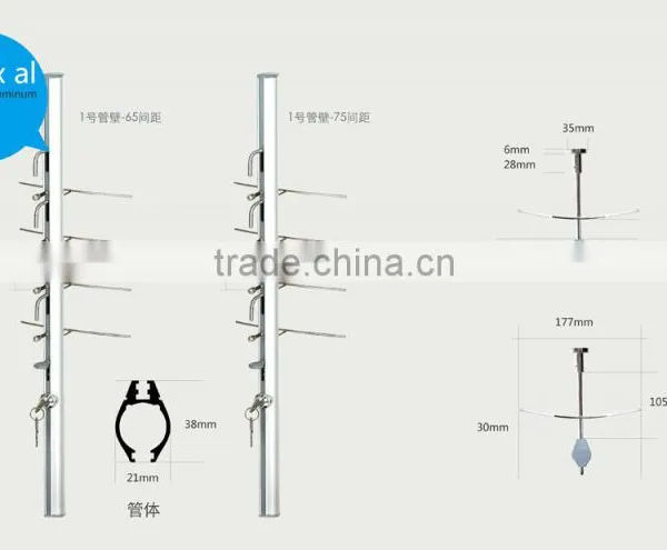 Walll Mounted Sunglasses Display Bars;locking Eyeglasses Display Poles;spectacle Display Rods photo-5