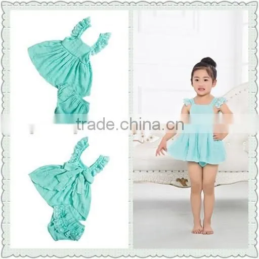 2016 New Design Princess Baby Girls Swing Top Set,children Clohting Set With Lace Shoulder Straps,kids Summer Wear Swing Outfit photo-5