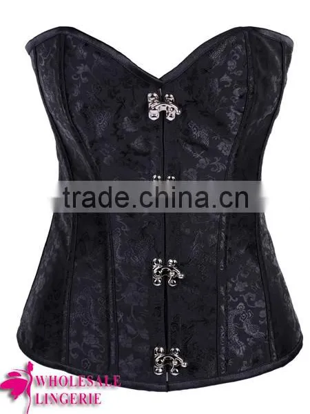 Classic Print Corset With Back Ribbon,flower Printed Corsets photo-2