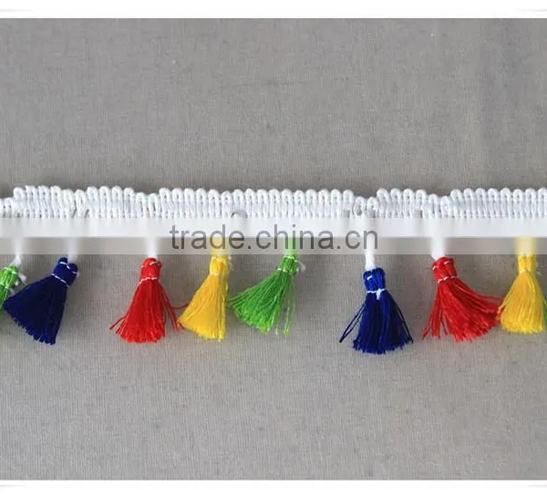 2016 Fashionable Colored Tassel Fringe Trim 4.5cm Fringe Trimmings for Garment photo-2