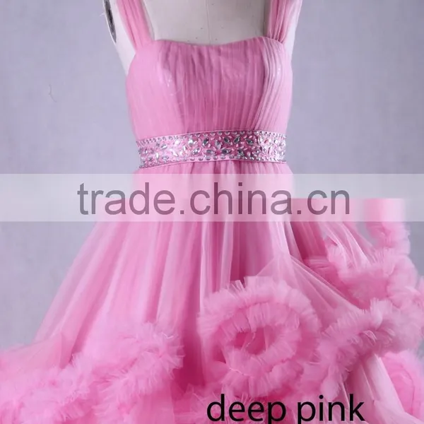 Yiai Newest Wedding Dress 2016 Pink Wedding Dress Princess Ball Gown photo-2