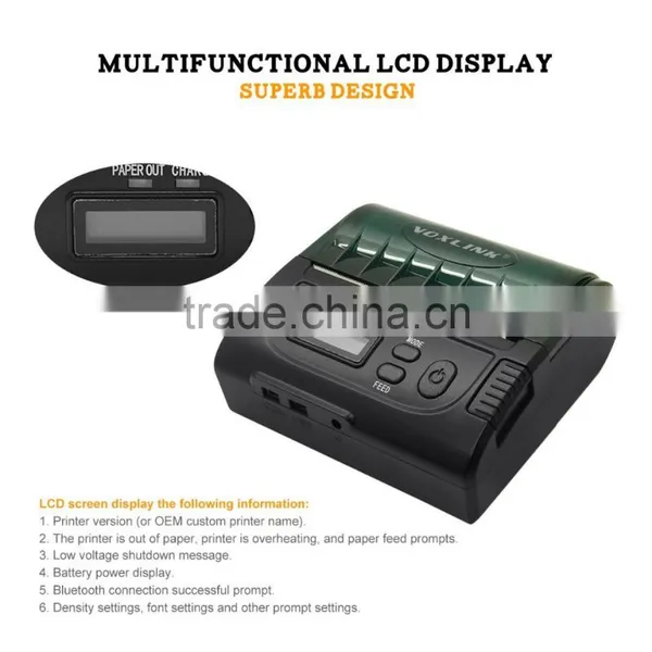 Voxlink Portable 80mm Pos Printer Label Printer Bluetooth Barcode Printer( Android+ios) photo-4