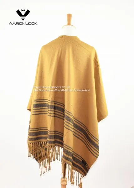 Hot Selling Stripe Pattern Big Woven Shawl photo-2