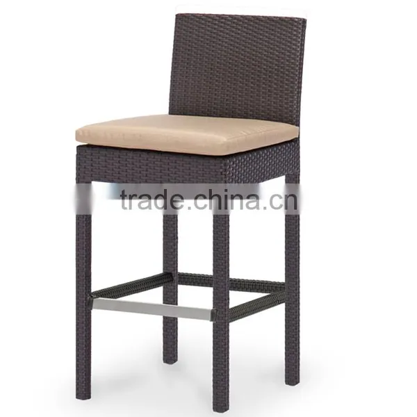 Modern Italian Style High Bar Chair Wicker Bar Stools Made in China photo-2