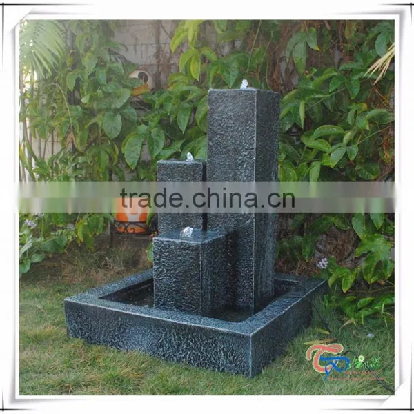 Imitate Stone Three Pillars Resin Outdoor Unitque Water Feature photo-5