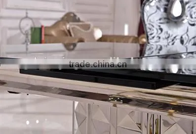New Model Furniture Folding Extendable Glass Dining Table TH391 photo-3