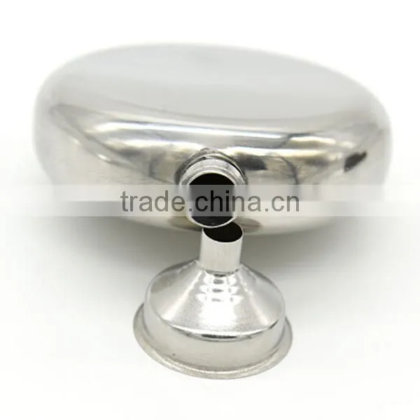 5 OZ Mirror Stainless Steel Flagon / Stainless Steel Hip Flask / Stainless Steel Wine Bottles (with Small Funnel) photo-4