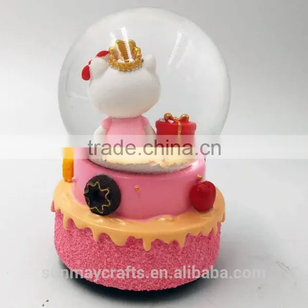 Custom Polyresin Happy Birthday Snow Globe for Sale photo-4