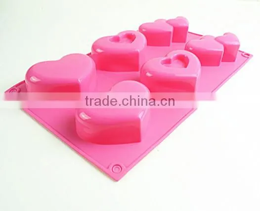 10115 6 Pcs Hearts Shape Silicone Cake Mold photo-6
