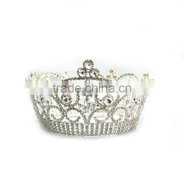 Big Pageant Rhinestone Hair Accessoreis Headwear Jewelry Fashion Women Tiaras photo-3