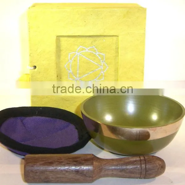 High Quality Handmade in Neapl Solar Plexus Chakra Tibetan Singing Bowl photo-2