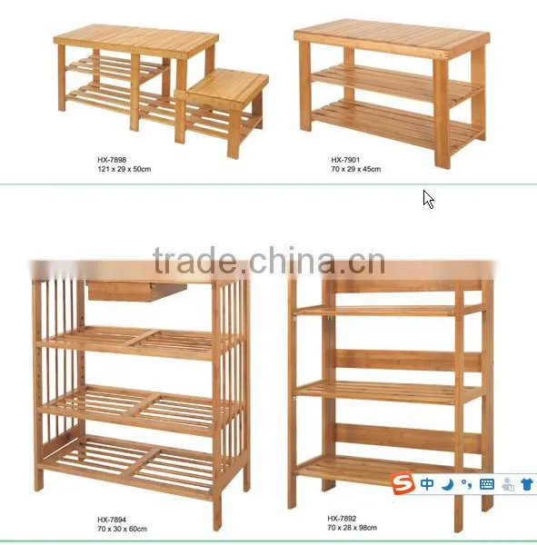 Wooden Bamboo Shoes Rack Stand photo-4