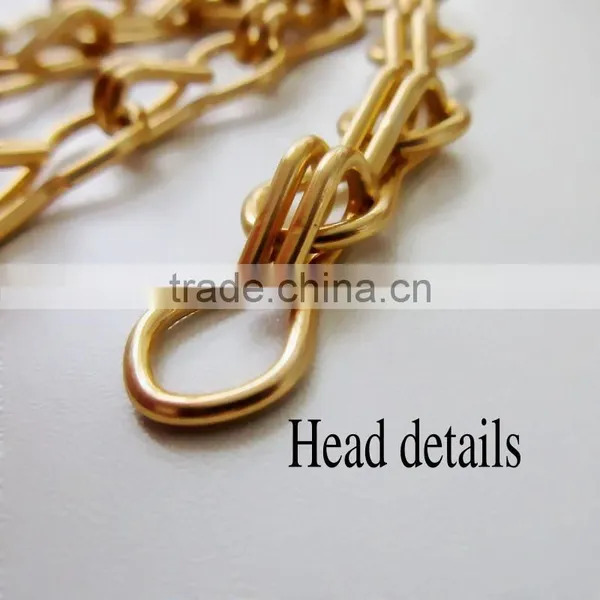 Sparking 12mm Gold Color Aluminum Hook Bag Chain for Decoration photo-4