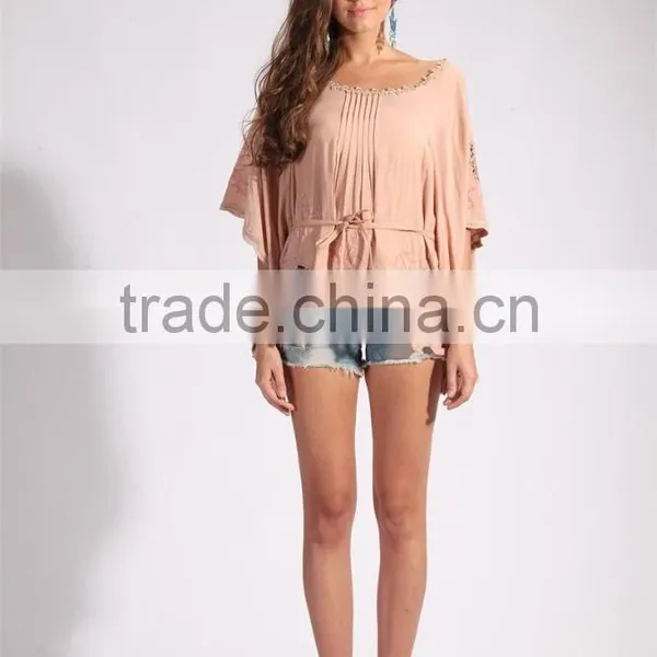 Ladies' Comfortable Embroidery Loose Tops photo-3