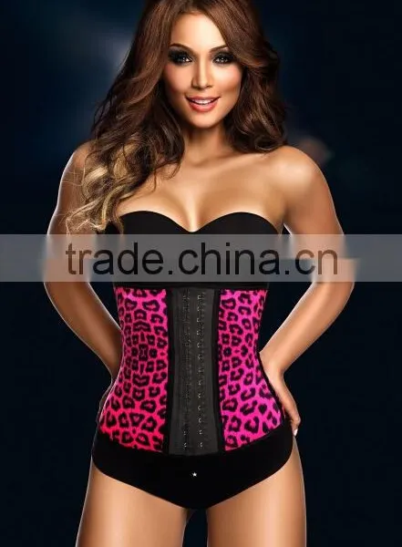 New Sexy Latex Leopard Wasit Cincher Corsets for Fat Women photo-4