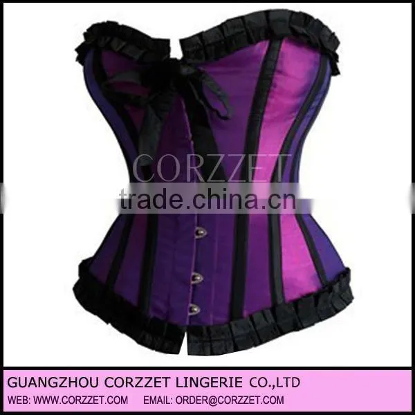 2012 New Design Mature Women Satin Corsets With Factory Price