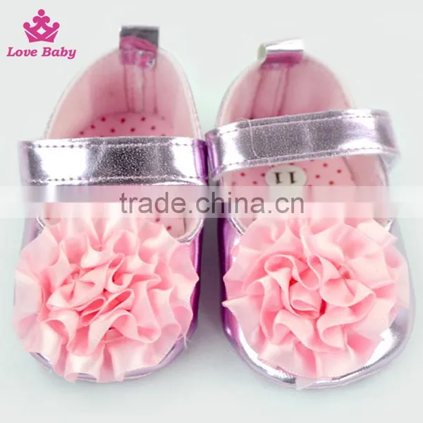 Big Flower Decorative Stylish Newborn Girls Crib Shoes Baby Girl Shoes Toddlers Soft Shoes photo-2