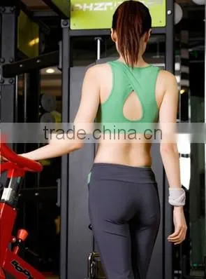 Green Yoga Clothing Women Sports Aerobics Pant Suit photo-3