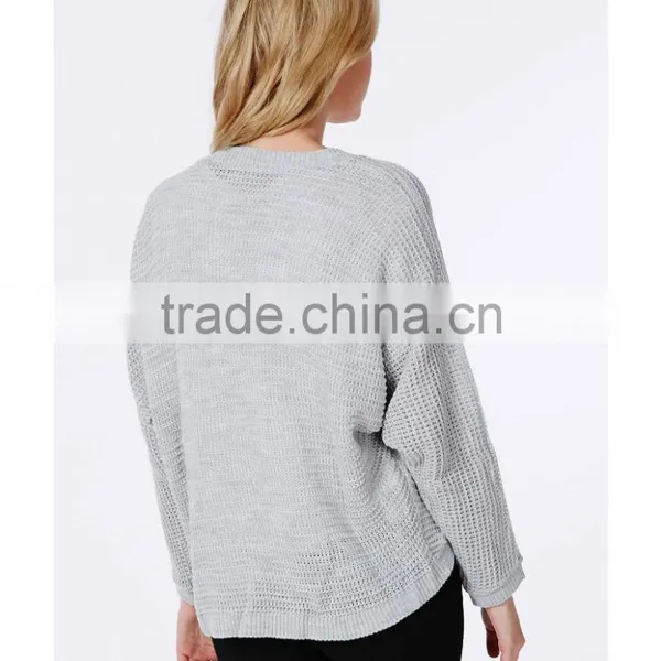 Loose Fit Long Sleeve High Quality Cardigan Lady Blouse photo-3