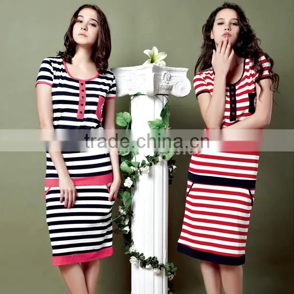 Wholesale Fashion Summer Stripe Designed 1 pc Pajama for Women photo-2