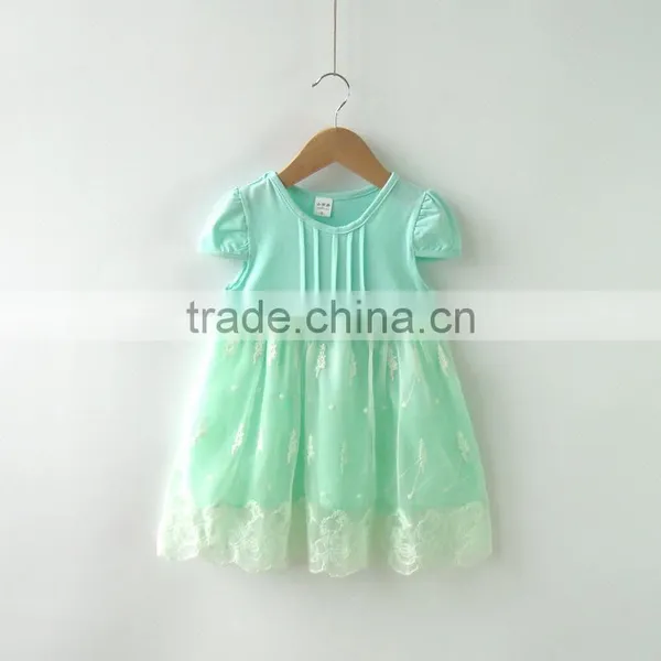 Soft Tulle Baby Girls Dress Designs Short Sleeve Clothes for Summer photo-3