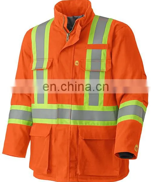 China Factory 100 Cotton Flame Retardant 3m Reflective Workwear Uniforms photo-4