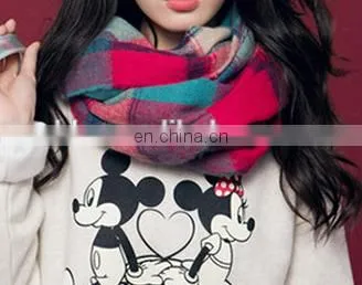 Grid Woolen Fashion Shawls Cross Printed Tartan Western Styles Women Fashion Winter Scarf Scarves photo-6