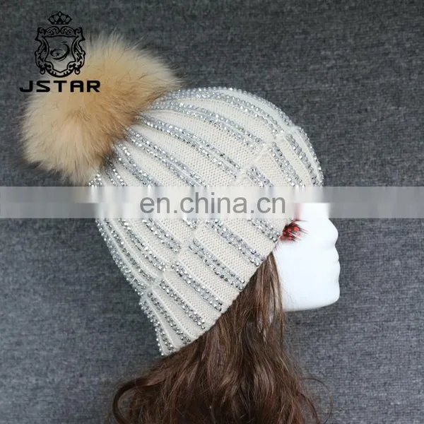 Hot Sale Fashion Winter Custom Pompom Hat Knitted Cap photo-2