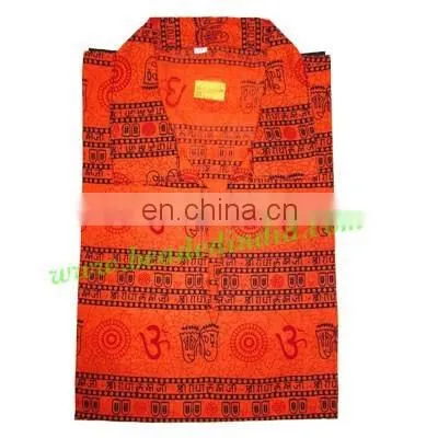 Half Sleeve Short Yoga Kurta in Cotton, Size : Chest 112 x Height 69 x Sleeve 25 Centimeters. photo-5