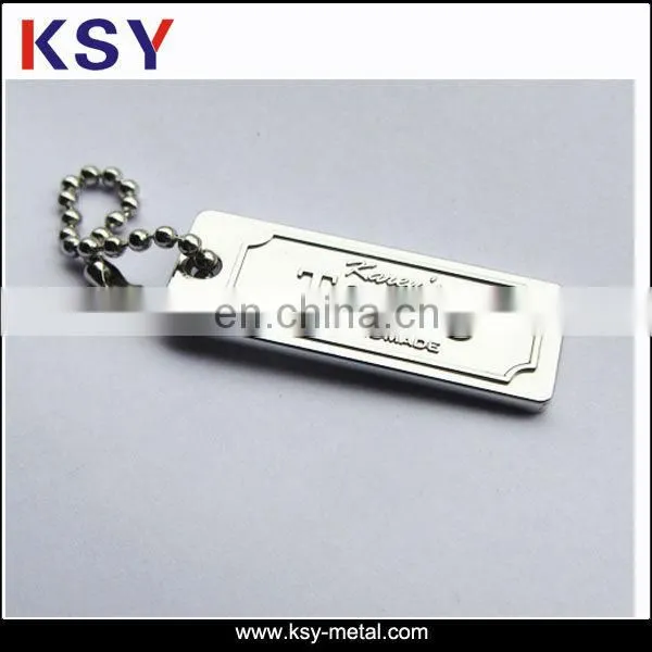 Shiny nickel metal wine label