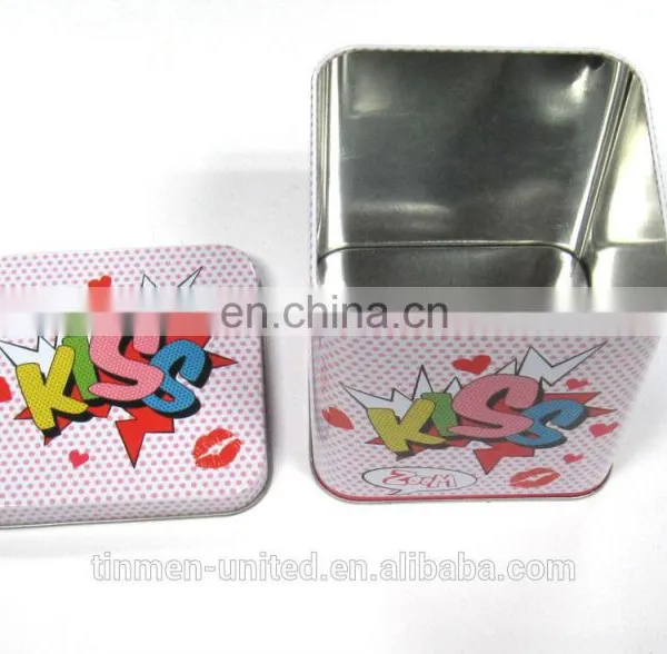 New Design Christmas Gift Square Cookies Tin Box photo-2