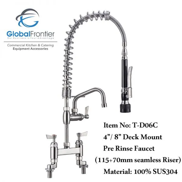 Restaurant Faucet Stainless Steel Pre Rinse Unit Cafe Tapware photo-3