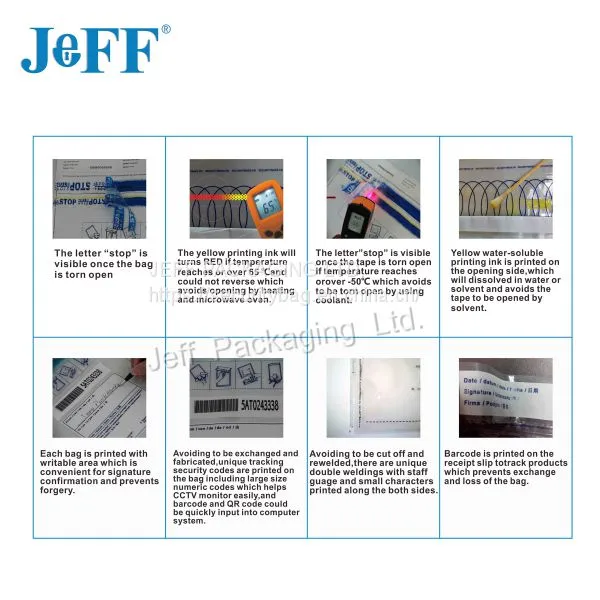Customized Printing Top Standard High Quality Bank Security Deposit Bag With Sealing Tape photo-5