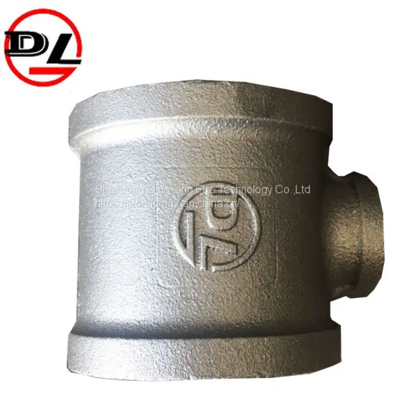 Black Malleable Iron Pipe Fittings Reducing Tee