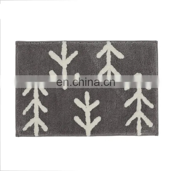 Best Selling New Design Customized Printed Plaid ECO-Friendly Microfiber Non-Slip Anti Bathroom Door Mat Rug Sets photo-3