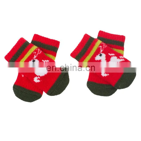 Wholesale Factory Manufacturer Christmas Anti Slip Pet Dog Cat Socks
