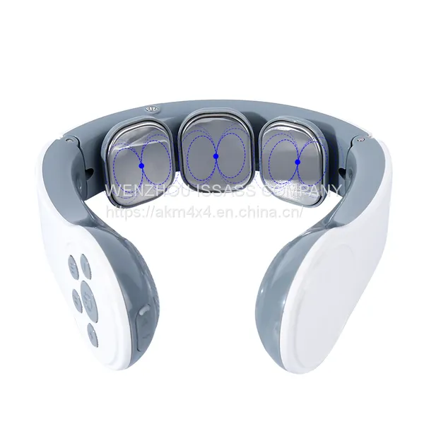 Intelligent Voice Call 3D Neck Massager Remote 2 Level Infrared Heating Pain Neck Care Massager photo-5
