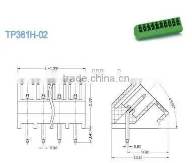 Termin Block Male Sockets Plug In Terminal Blocks Pitch 3.81mm 300V 8A 2P - 22P photo-2