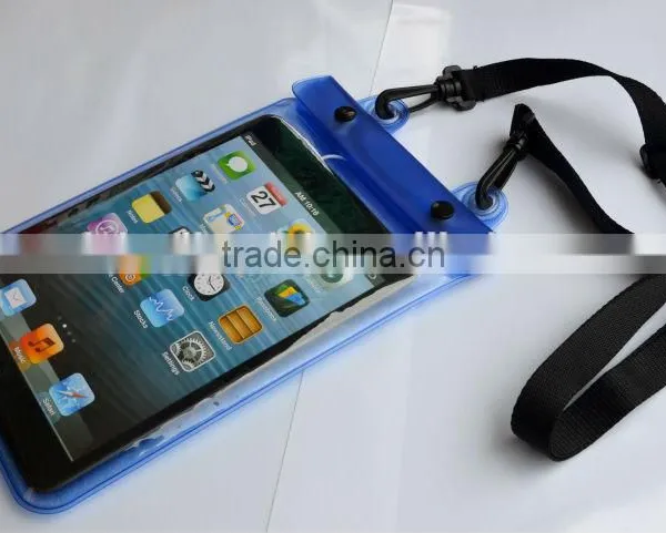 Flat computer waterproof bag with three plugs Headset line