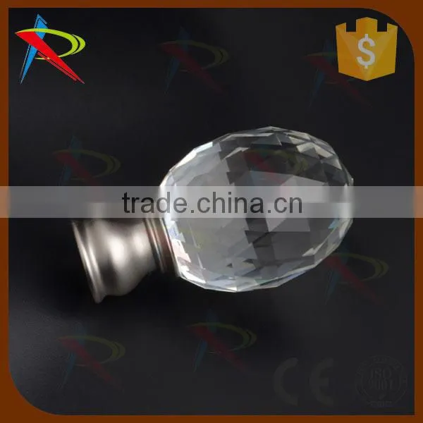 USA Hot Sell Design Crystal Curtain Rod Finials/crystal Drapery Finials photo-4