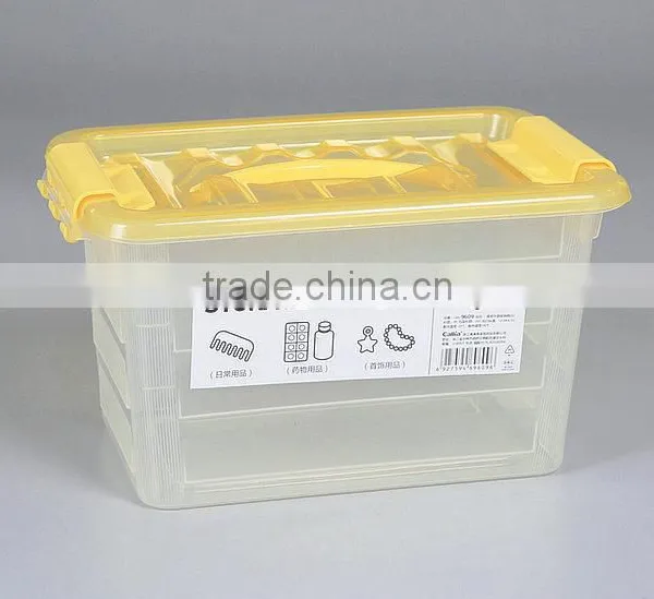 Large Thick Transparent Plastic Storage Box With Handle photo-5