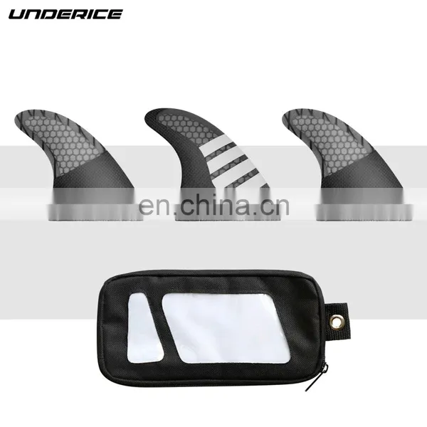 OEM ODM Colorful Eco 3-piece Detachable SSUP Carbon Fin Honeycomb Fiberglass Carbon Fiber Surfboard Fins for Surfing photo-3