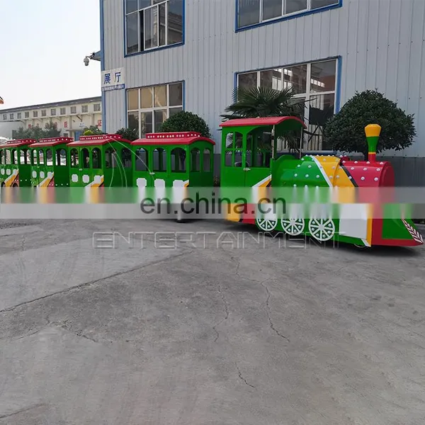 20 Seats Trackless Train Rides Amusement Park Equipment Electric Trackless Tourist Train for Sale photo-2