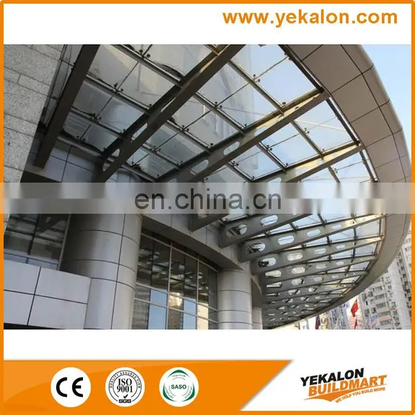 Best Choice Exceptional Quality Large Outdoor Decorative and Practical Tempered Glass Entrance Awning Canopy System photo-4
